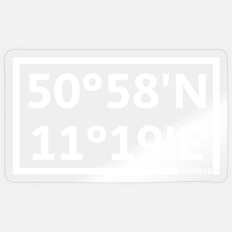 Coordonnées de Weimar Sticker taille S (10 x 10 cm)