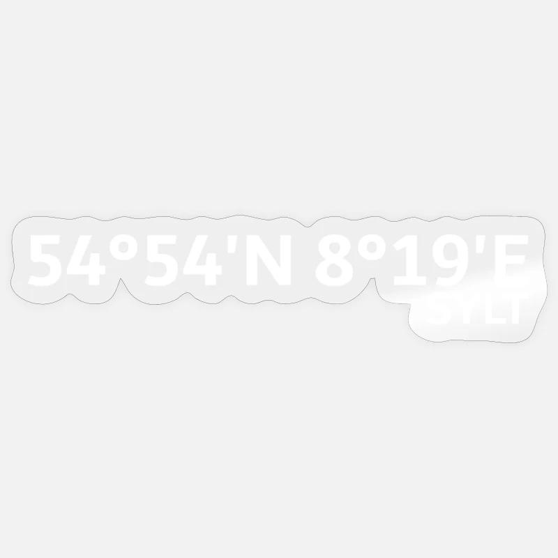 Sylt coordinates Sticker size S (10 x 10 cm)