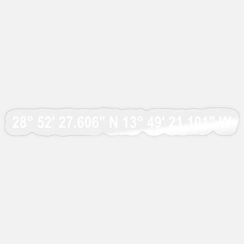 Lanzarote Coordinates Sticker size S (10 x 10 cm)
