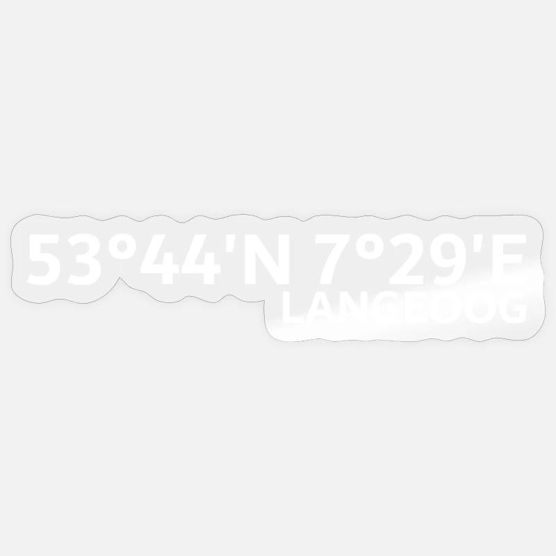Langeoog coordinates Sticker size S (10 x 10 cm)