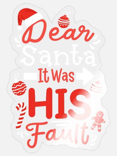 Weihnachten lieber Weihnachtsmann Paare - Sticker Größe S (10 x 10 cm) - Transparent glänzend