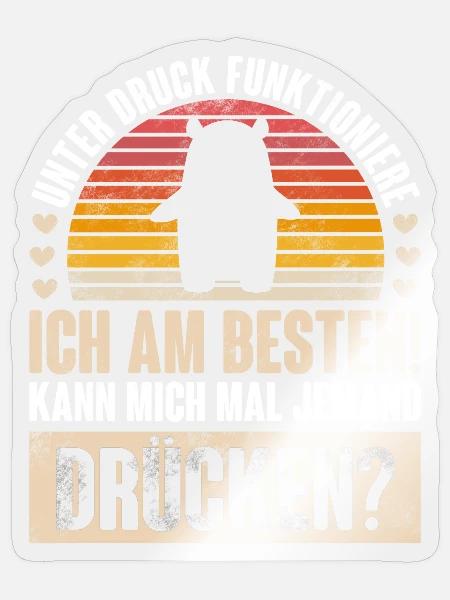 Bär Umarmung Lustig - Sticker Größe S (10 x 10 cm) - Transparent glänzend