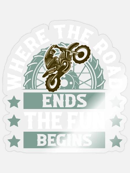 Motocross - Sticker Größe S (10 x 10 cm) - Transparent glänzend