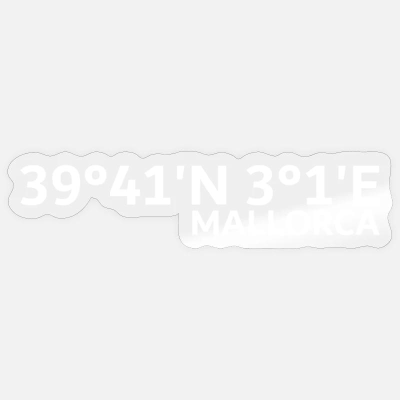 Mallorca Coordinates Sticker size S (10 x 10 cm)