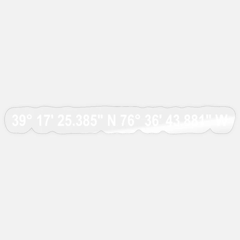 Baltimore Coordinates Sticker size S (10 x 10 cm)