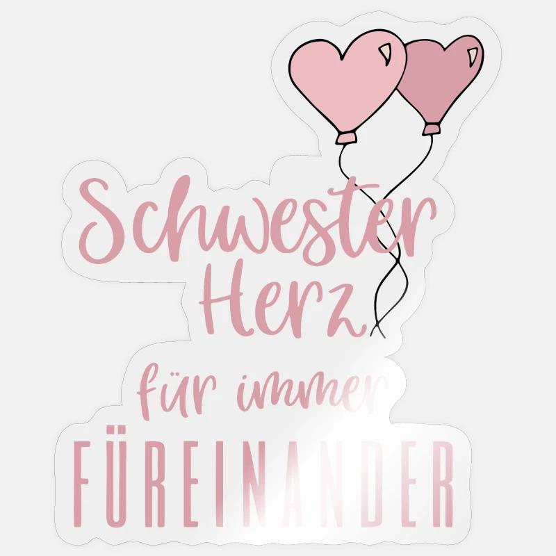 schwester Sticker Größe S (10 x 10 cm)