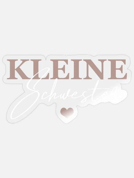 Kleine Schwester - Sticker Größe S (10 x 10 cm) - Transparent glänzend