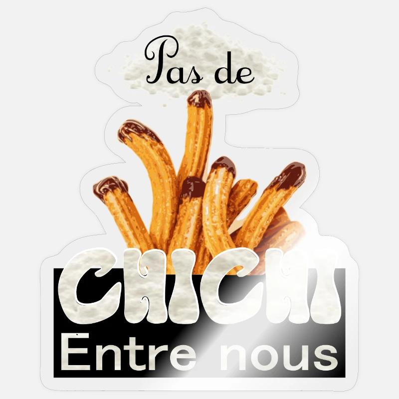 Pas de chichi entre nous - Sticker taille S (10 x 10 cm) - brillant transparent
