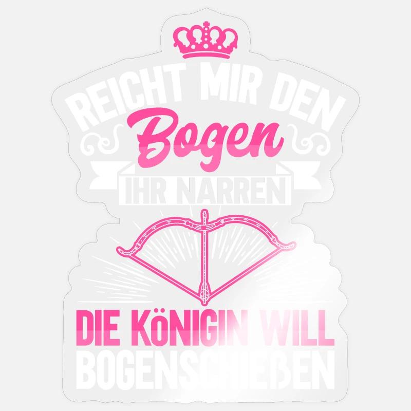 Bogenschützin Geschenk Bogenschießen Bogensport Sticker Größe S (10 x 10 cm)
