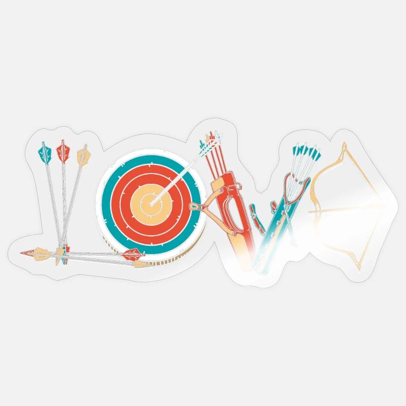 Archer Arrow & Bow Archery Cadeau Sticker taille S (10 x 10 cm)