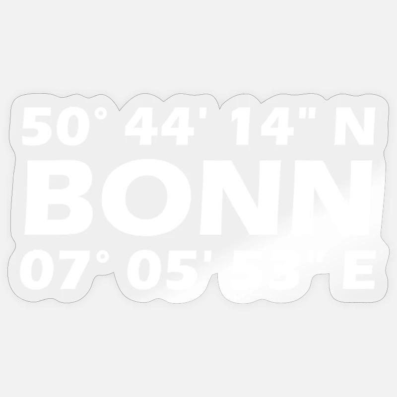 Bonn Coordinates Sticker size S (10 x 10 cm)