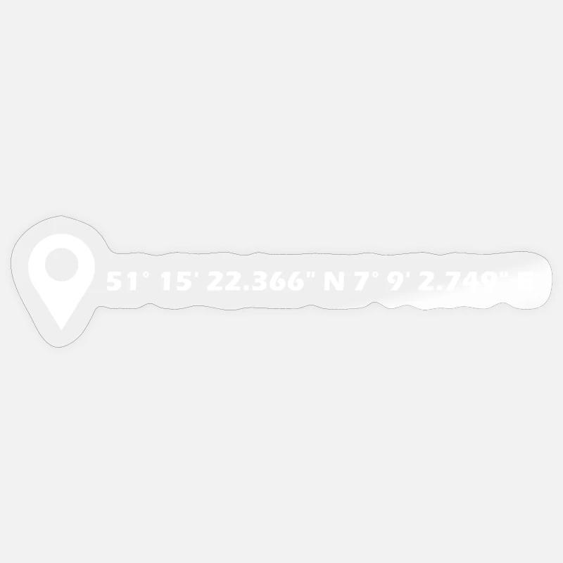 Wuppertal Coordinates Sticker size S (10 x 10 cm)