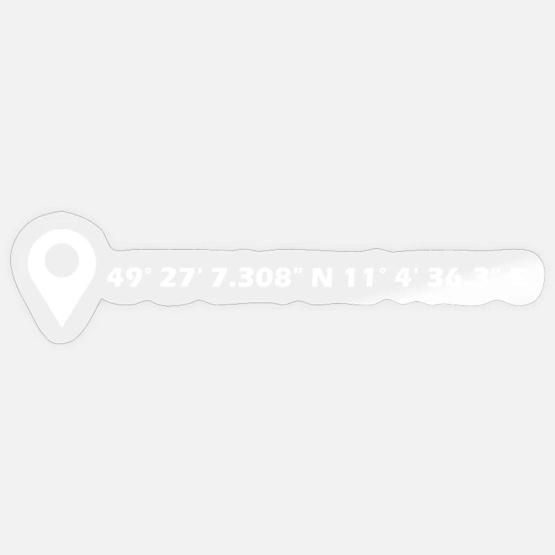 Coordonnées de Nuremberg Sticker taille S (10 x 10 cm)