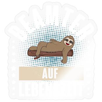 Beamter auf Lebenszeit - Sticker Größe S (10 x 10 cm) - Transparent glänzend - Vorne