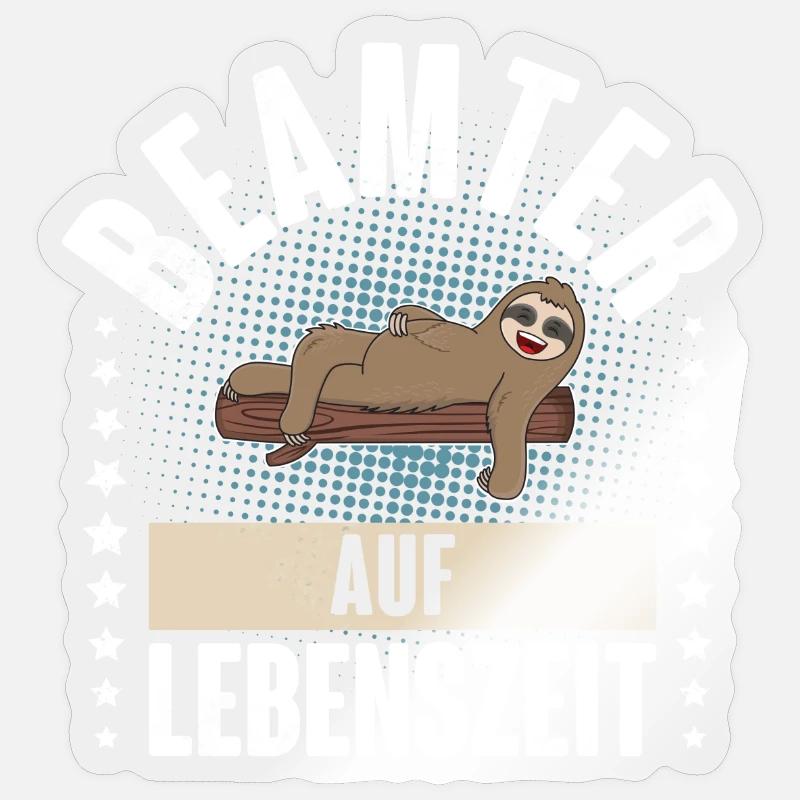 Beamter auf Lebenszeit - Sticker Größe S (10 x 10 cm) - Transparent glänzend