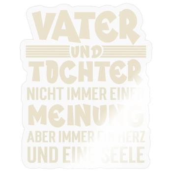 Vater Und Tochter - Sticker Größe S (10 x 10 cm) - Transparent glänzend - Vorne