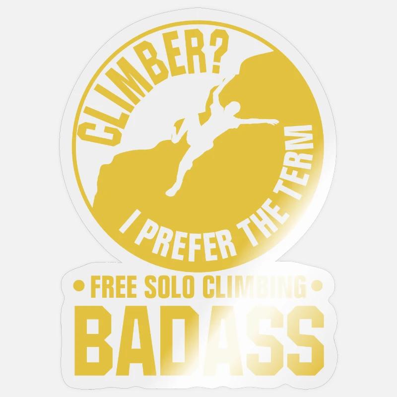 Escalade solo gratuite Sticker taille S (10 x 10 cm)