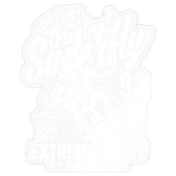 Extremsport Radfahrer Illustration - Sticker Größe S (10 x 10 cm) - Transparent glänzend - Vorne