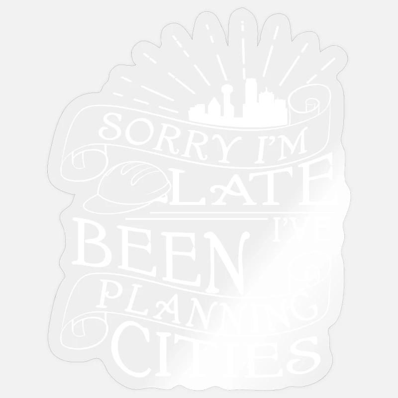 Planning cities Sticker size S (10 x 10 cm)