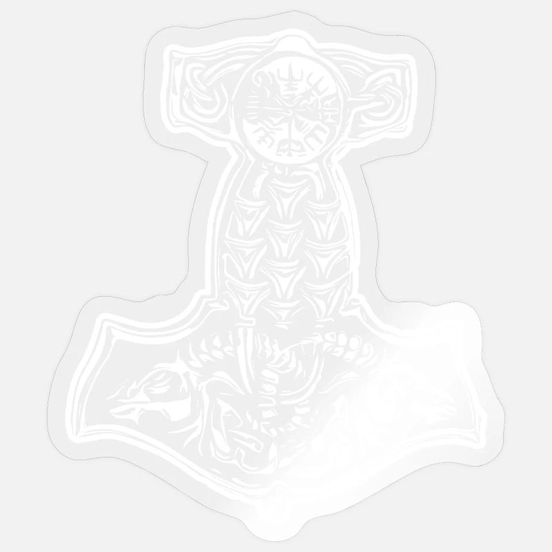 Thorhammer Wikinger - Sticker Größe S (10 x 10 cm) - Transparent glänzend
