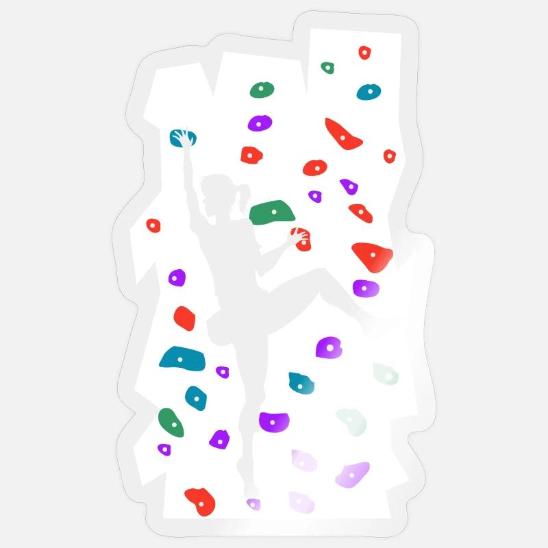 Bouldering - Sticker size S (10 x 10 cm) - transparent glossy