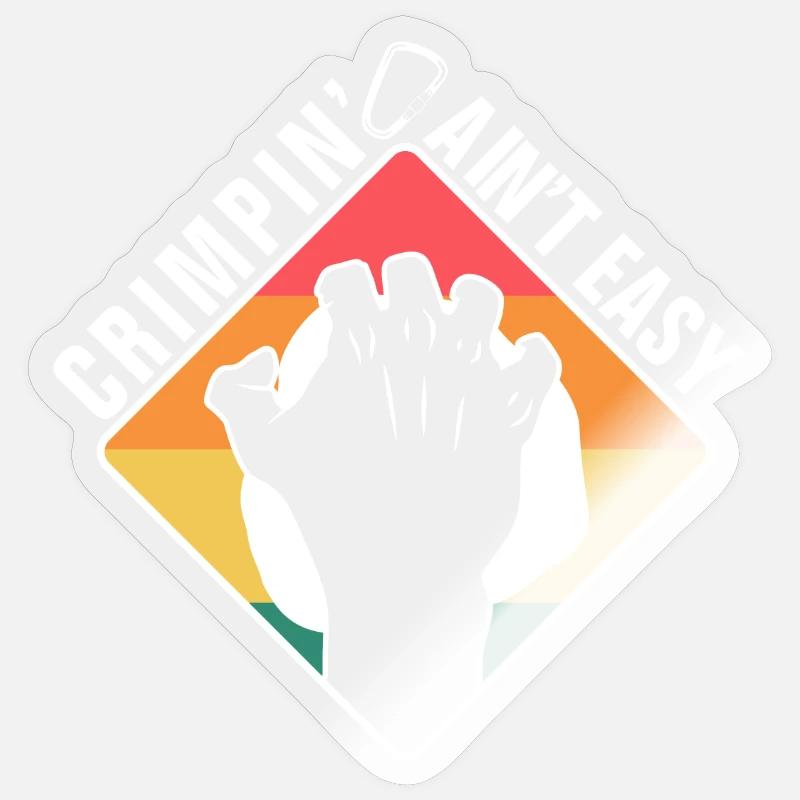 Crimping is not easy - Sticker size S (10 x 10 cm) - transparent glossy