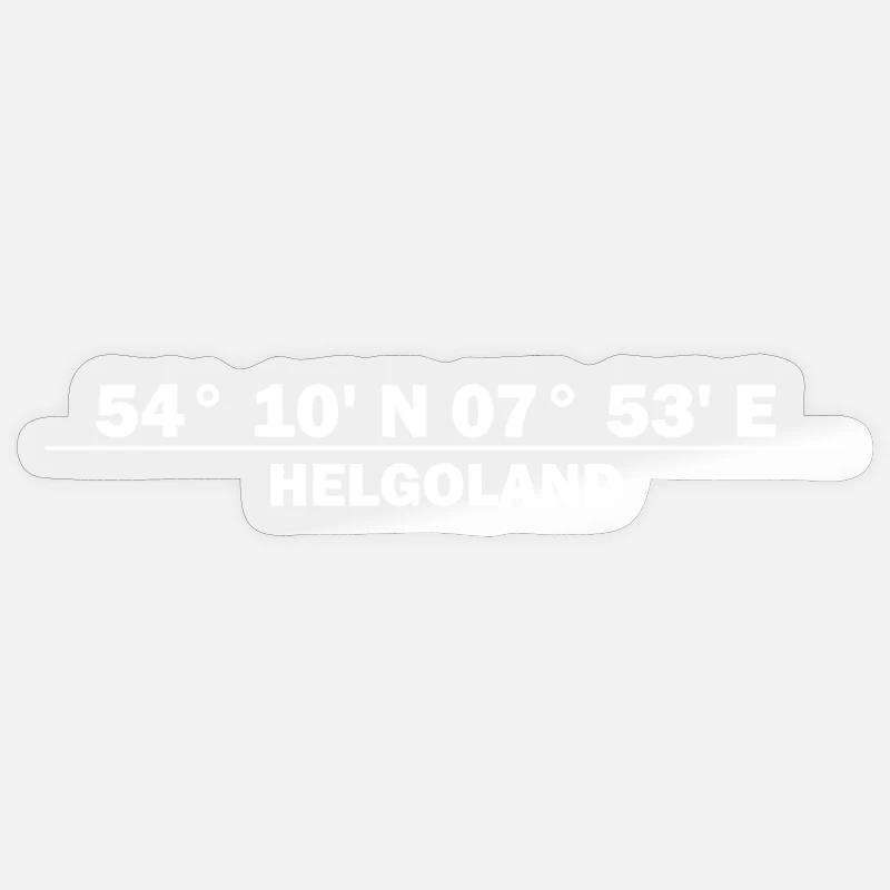 Helgoland Coordinates Sticker size S (10 x 10 cm)