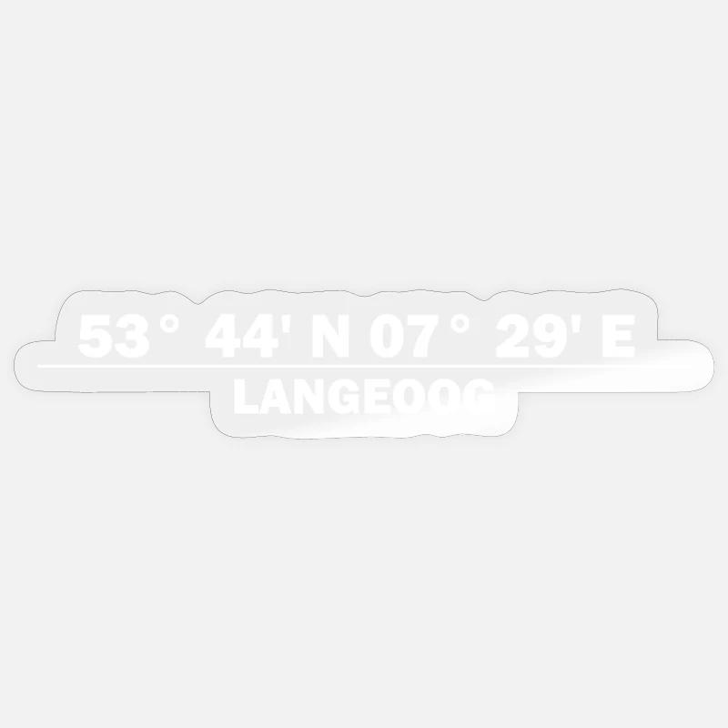 Langeoog coordinates Sticker size S (10 x 10 cm)