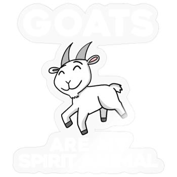 Ziege Ziegenbock Bock - Sticker Größe S (10 x 10 cm) - Transparent glänzend - Vorne