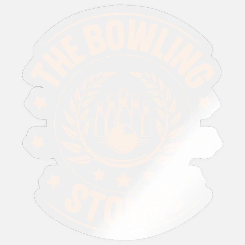 Bowling - Sticker taille S (10 x 10 cm) - brillant transparent