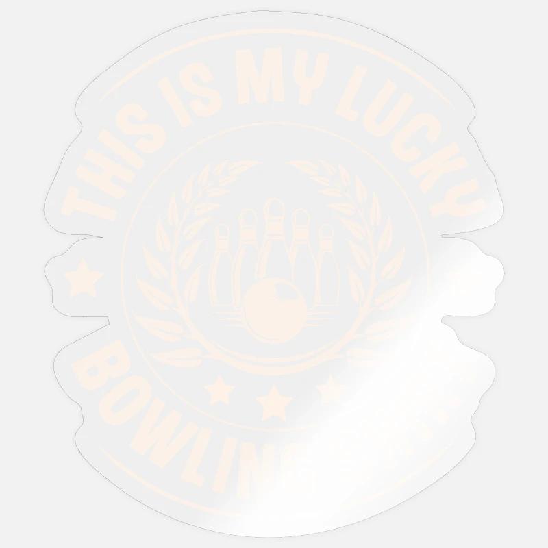 Bowling - Sticker size S (10 x 10 cm) - transparent glossy