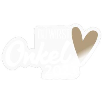 Onkel 2023 - Onkel werden - Sticker Größe S (10 x 10 cm) - Transparent glänzend - Vorne