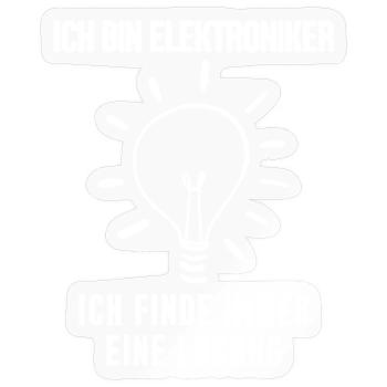 Elektroniker lustiger Spruch - Sticker Größe S (10 x 10 cm) - Transparent glänzend - Vorne