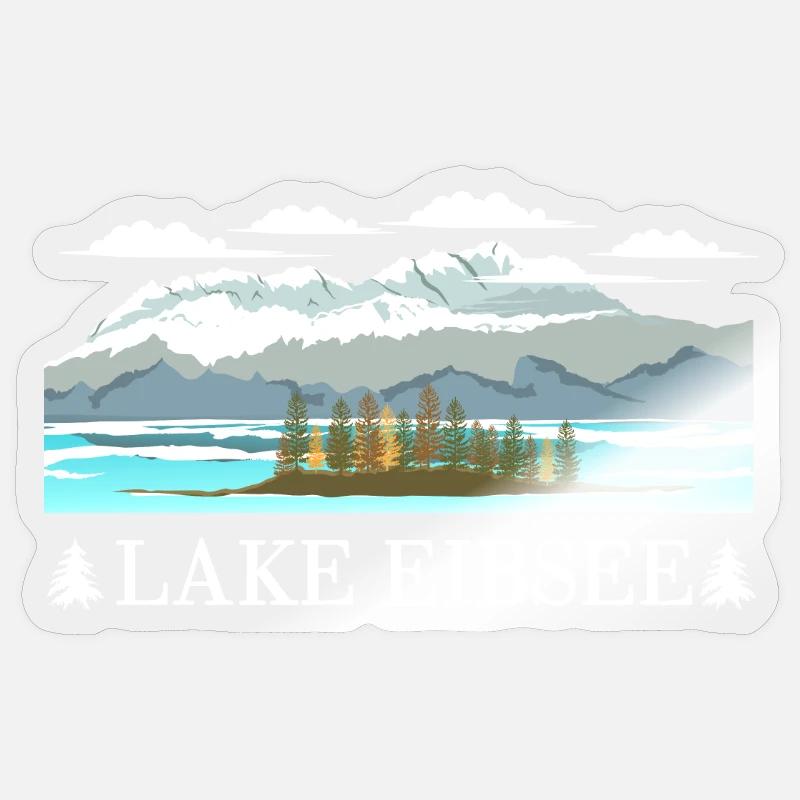 Lac Eibsee Sticker taille S (10 x 10 cm)