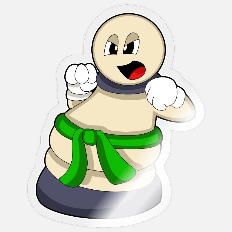 Schachfigur Bauer beim Schach - Sticker Größe S (10 x 10 cm) - Transparent glänzend
