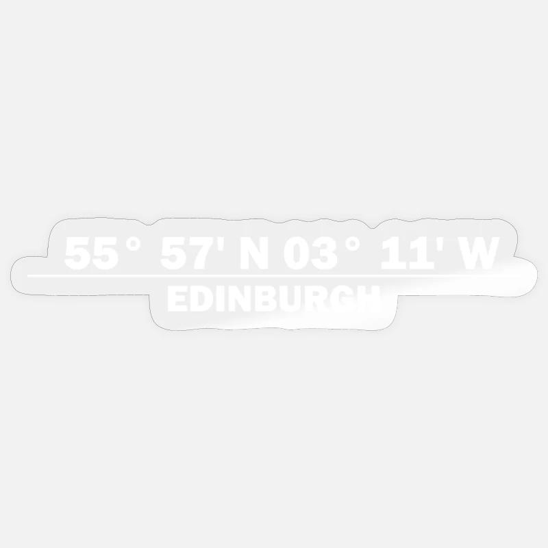 Edinburgh Coordinates Sticker size S (10 x 10 cm)