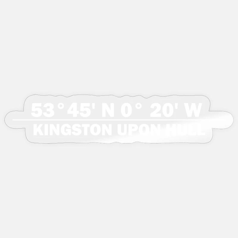 Kingston upon Hull Coordinates Sticker size S (10 x 10 cm)