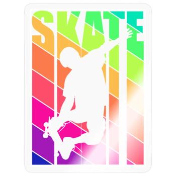 Skateboarding - Skaten - Sticker Größe S (10 x 10 cm) - Transparent glänzend - Vorne