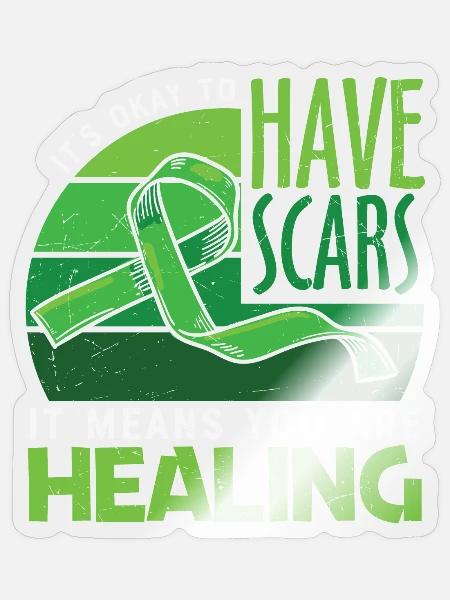 Mental Health Awareness - Sticker Größe S (10 x 10 cm) - Transparent glänzend
