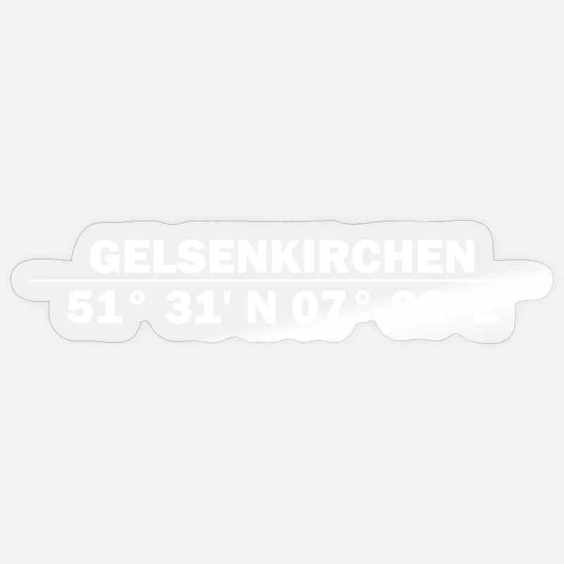 Gelsenkirchen coordinates Sticker size S (10 x 10 cm)
