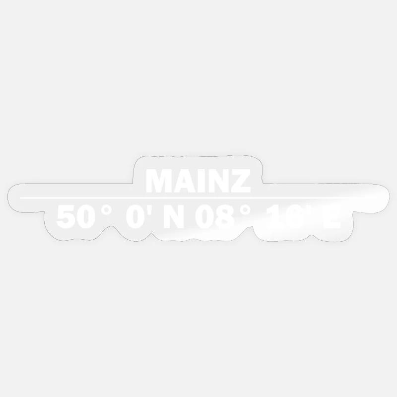 Mainz coordinates Sticker size S (10 x 10 cm)