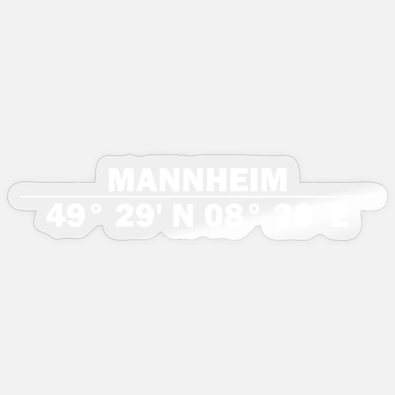 Mannheim Coordinates Sticker size S (10 x 10 cm)