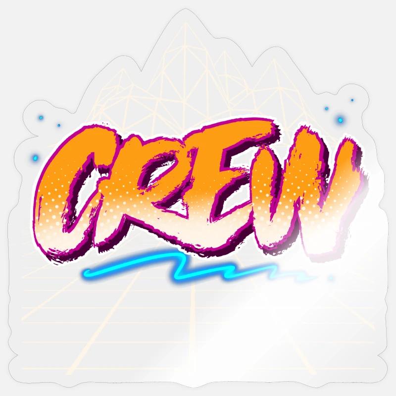 Équipage - Sticker taille S (10 x 10 cm) - brillant transparent