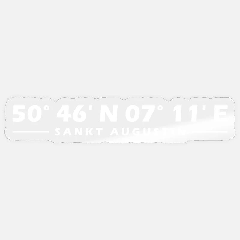 Sankt Augustin coordinates Sticker size S (10 x 10 cm)