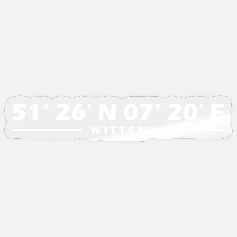 Witten coordinates Sticker size S (10 x 10 cm)