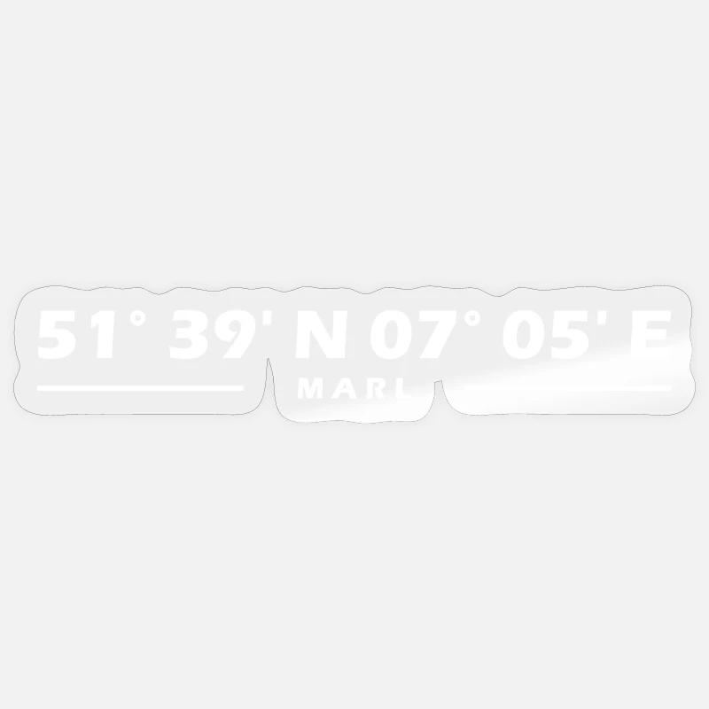 Marl coordinates Sticker size S (10 x 10 cm)
