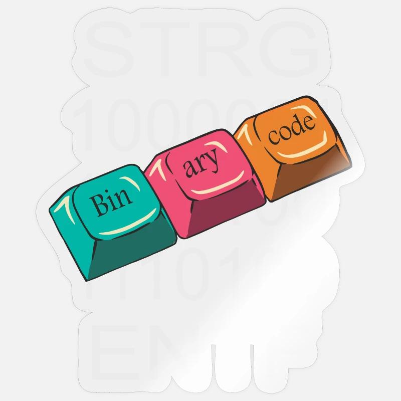 Nerd de l’informatique - Sticker taille S (10 x 10 cm) - brillant transparent
