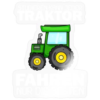 Traktor Trecker Spruch - Sticker Größe S (10 x 10 cm) - Transparent glänzend - Vorne