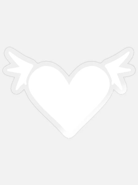 Herz Engel Schutzengel - Sticker Größe S (10 x 10 cm) - Transparent glänzend