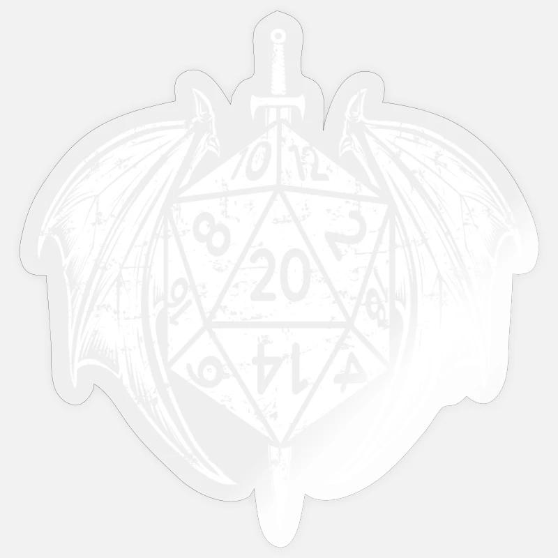 stylo et papier dm cube - Sticker taille S (10 x 10 cm) - brillant transparent